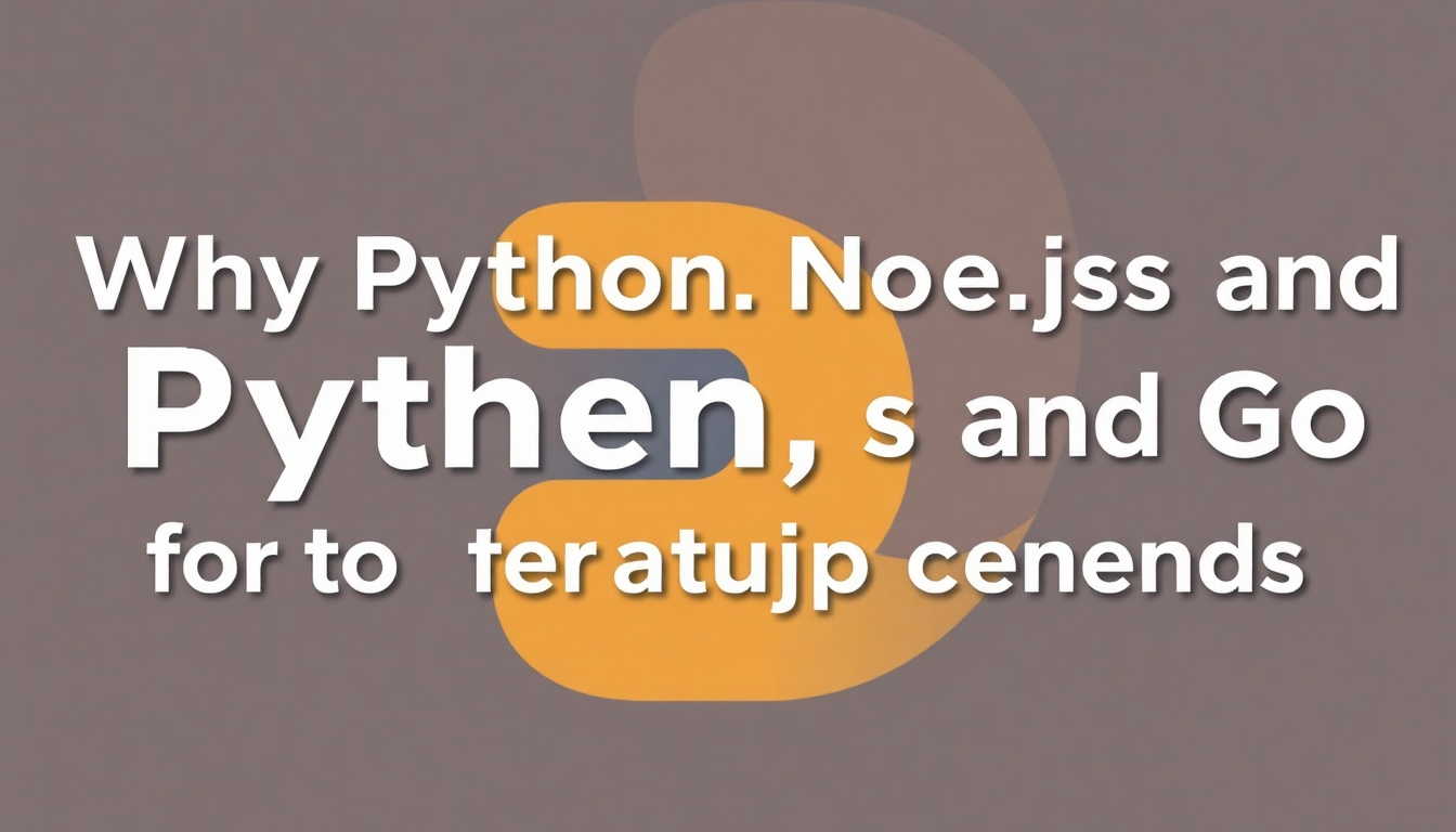 Why Python, Node.js and Go Outperform Java and PHP for Startup Backends